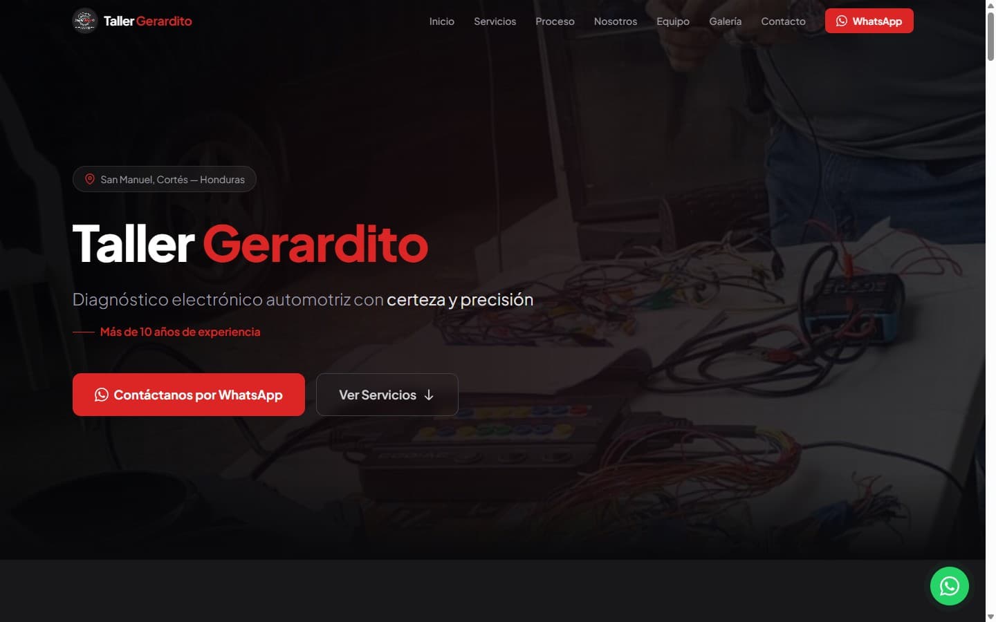 Captura del sitio Taller Gerardito